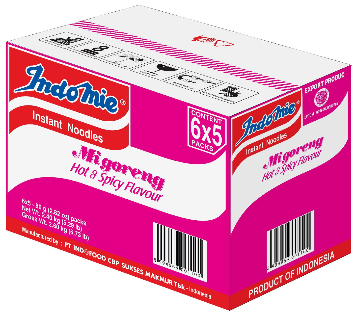 Indomie Mi Goreng Hot & Spicy (30 pk)