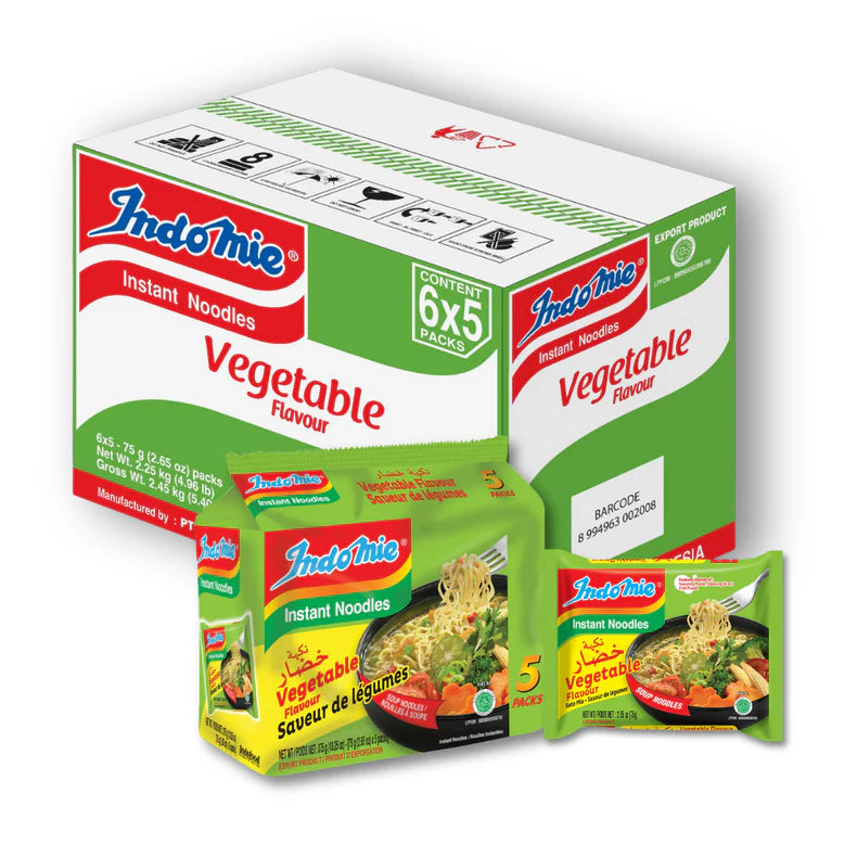 Indomie Vegetable Flavour (6 x 5 pcs)