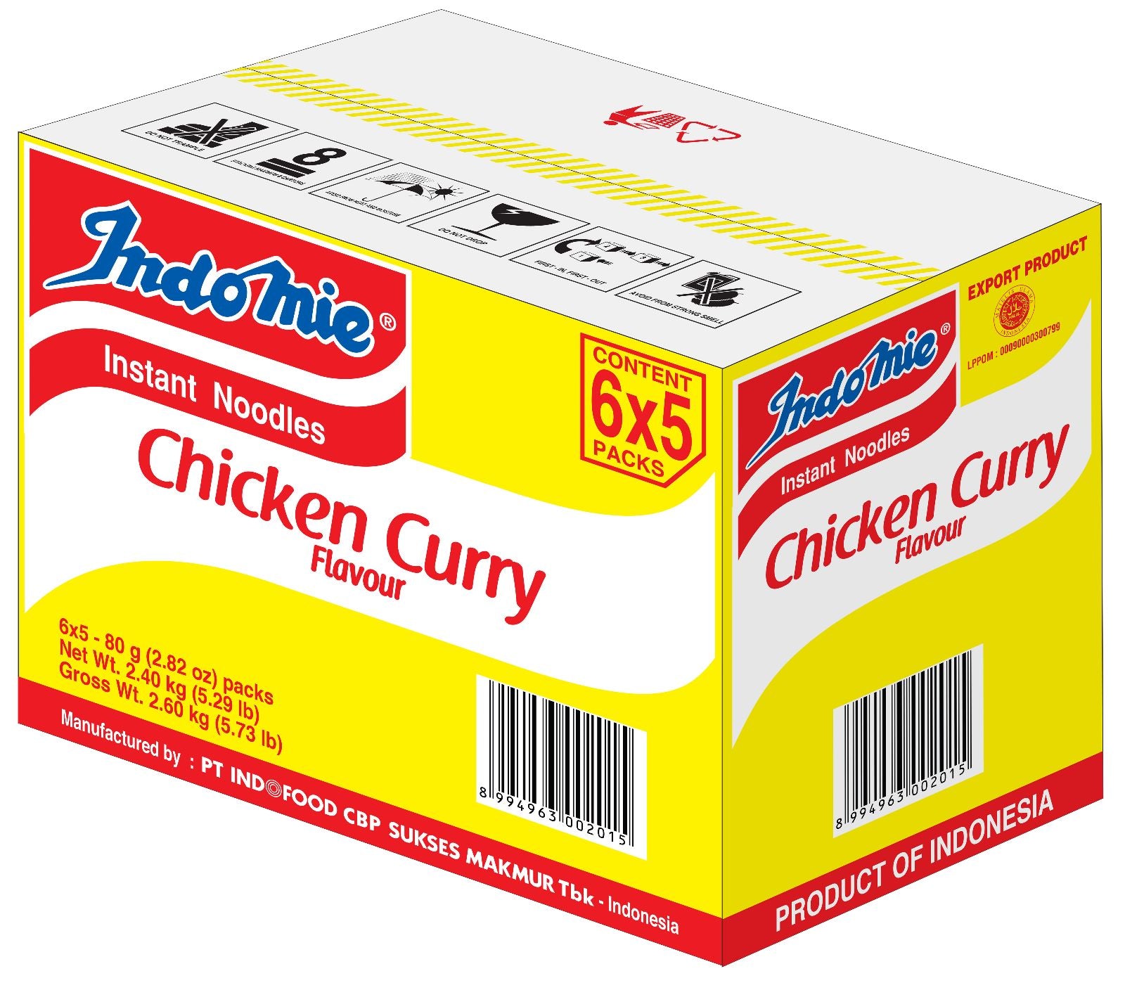 Indomie Chicken Curry Flavour (6 x 5 pcs)