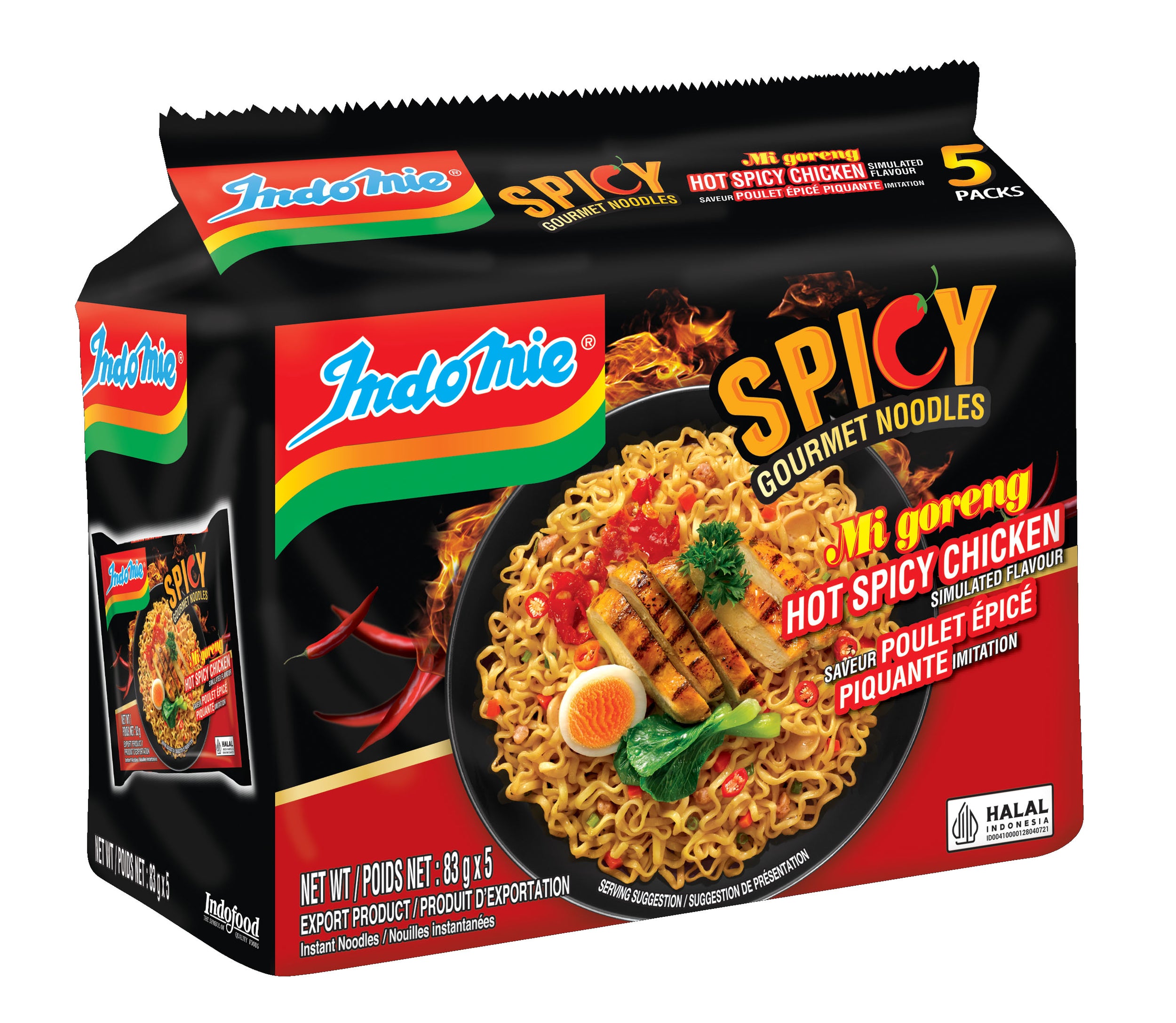 Indomie Mi Goreng Hot Spicy Chicken (6 x 5 pcs)